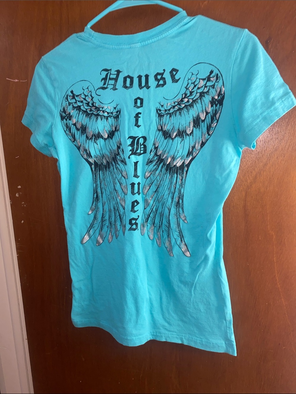 House of Blues Women's Short Sleeve Tee - Turquoise Blue
